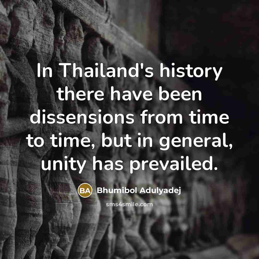 “In Thailand's history there have been dissensions from time to…” quote by Bhumibol Adulyadej