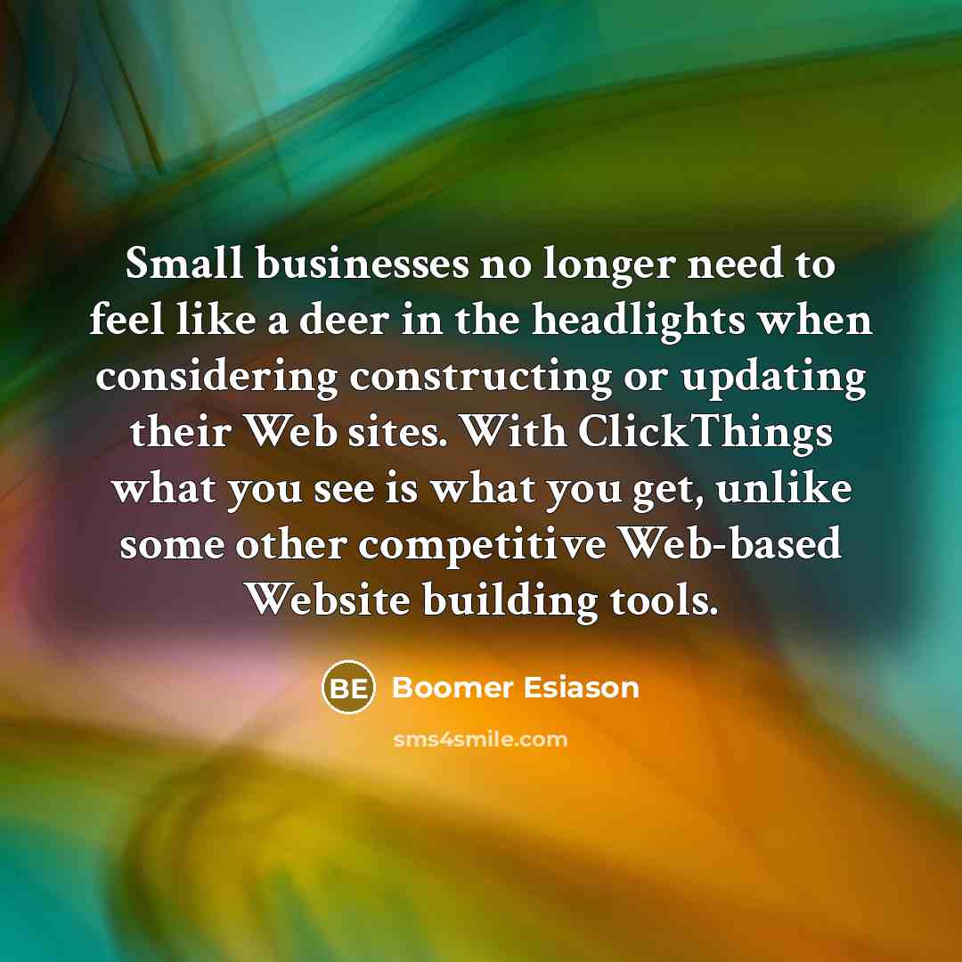 “Small businesses no longer need to feel like a deer…” quote by Boomer Esiason