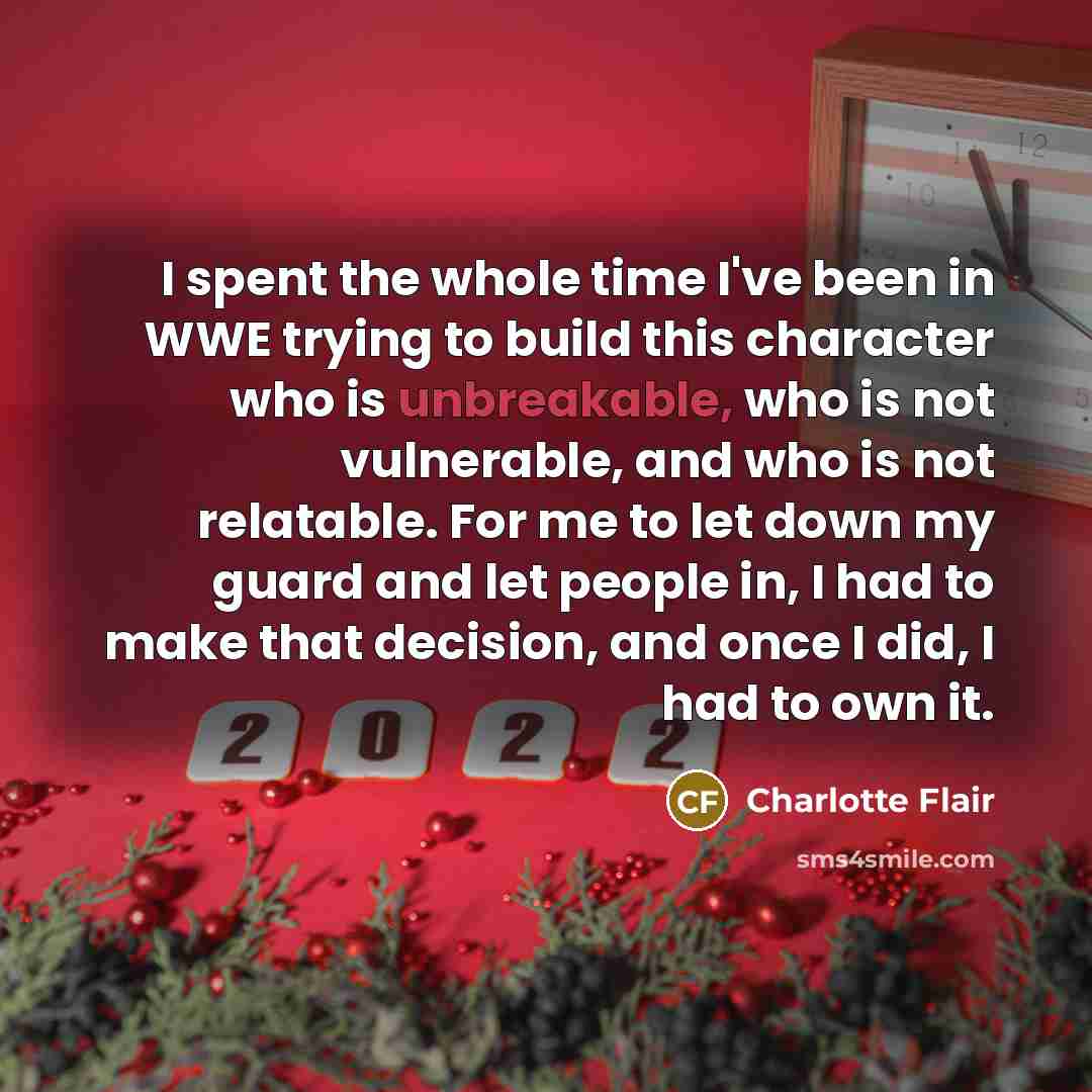 “I spent the whole time I've been in WWE trying…” quote by Charlotte Flair