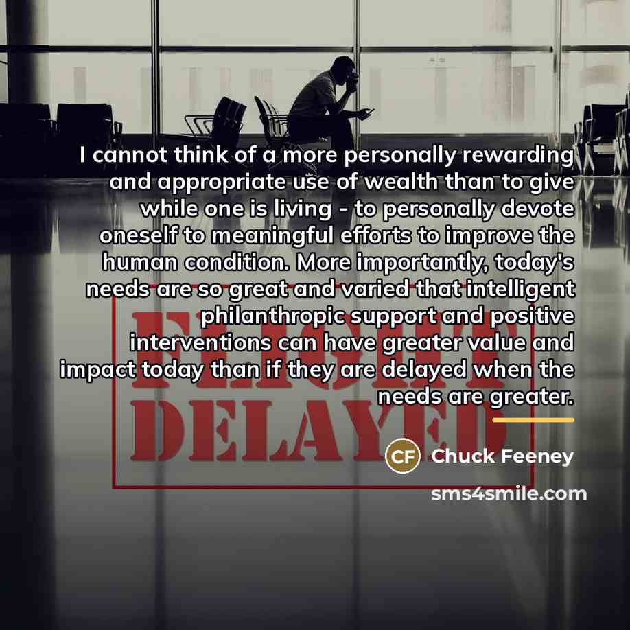 “I cannot think of a more personally rewarding and appropriate…” quote by Chuck Feeney