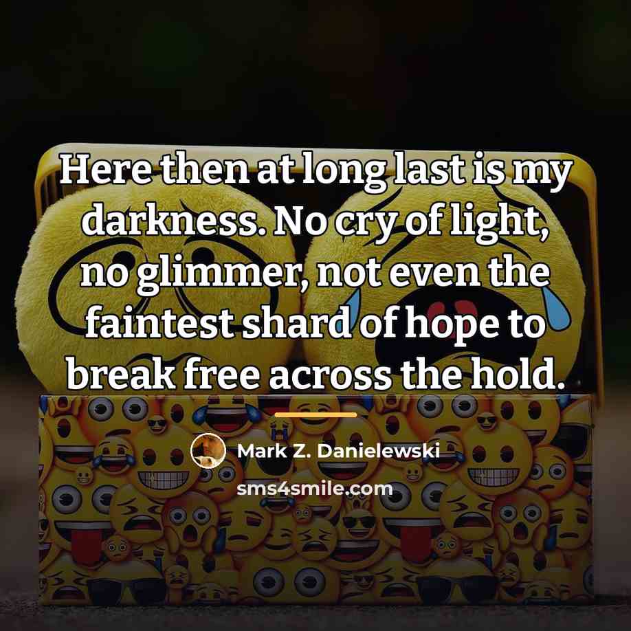 “Here then at long last is my darkness. No cry…” quote by Mark Z. Danielewski