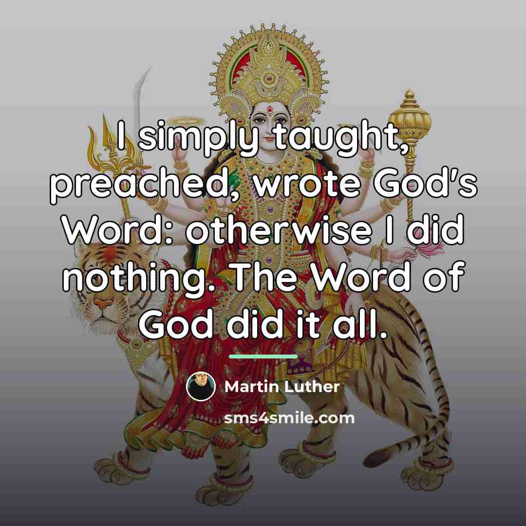 “I simply taught, preached, wrote God's Word: otherwise I did…” quote by Martin Luther