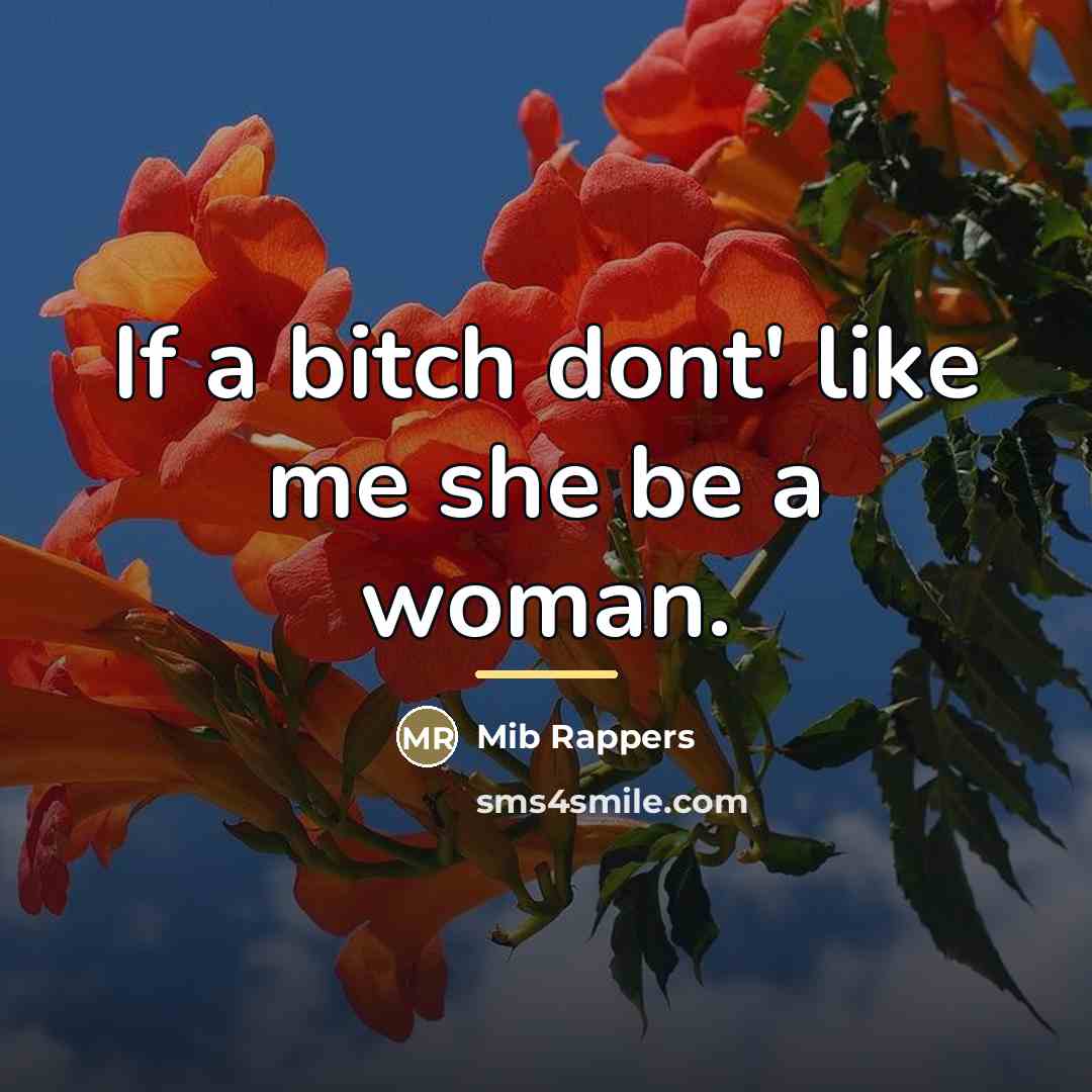 “If a bitch dont' like me she be a woman.…” quote by Mib Rappers