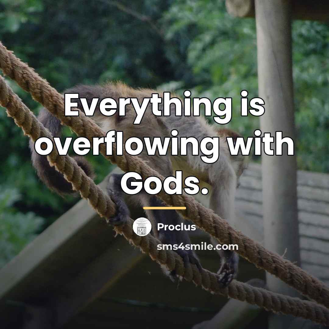 “Everything is overflowing with Gods.…” quote by Proclus