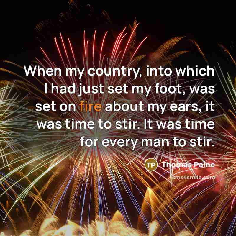 “When my country, into which I had just set my…” quote by Thomas Paine