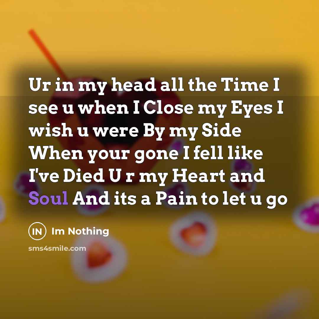 “Ur in my head all the Time I see u…” quote by Im Nothing