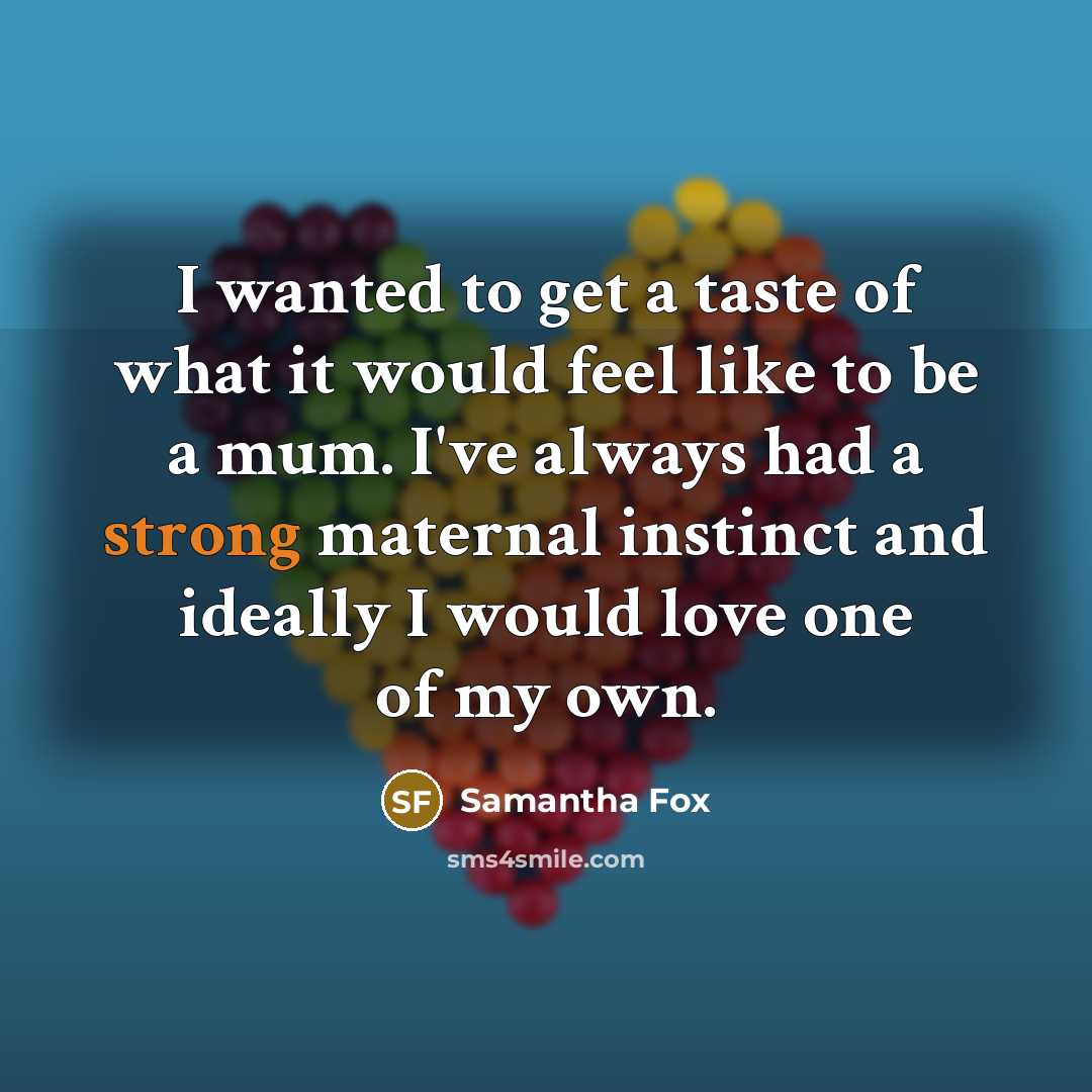 “I wanted to get a taste of what it would…” quote by Samantha Fox