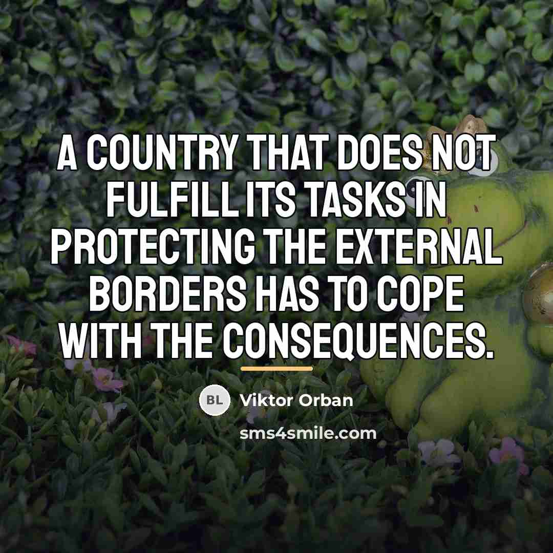 “A country that does not fulfill its tasks in protecting…” quote by Viktor Orban