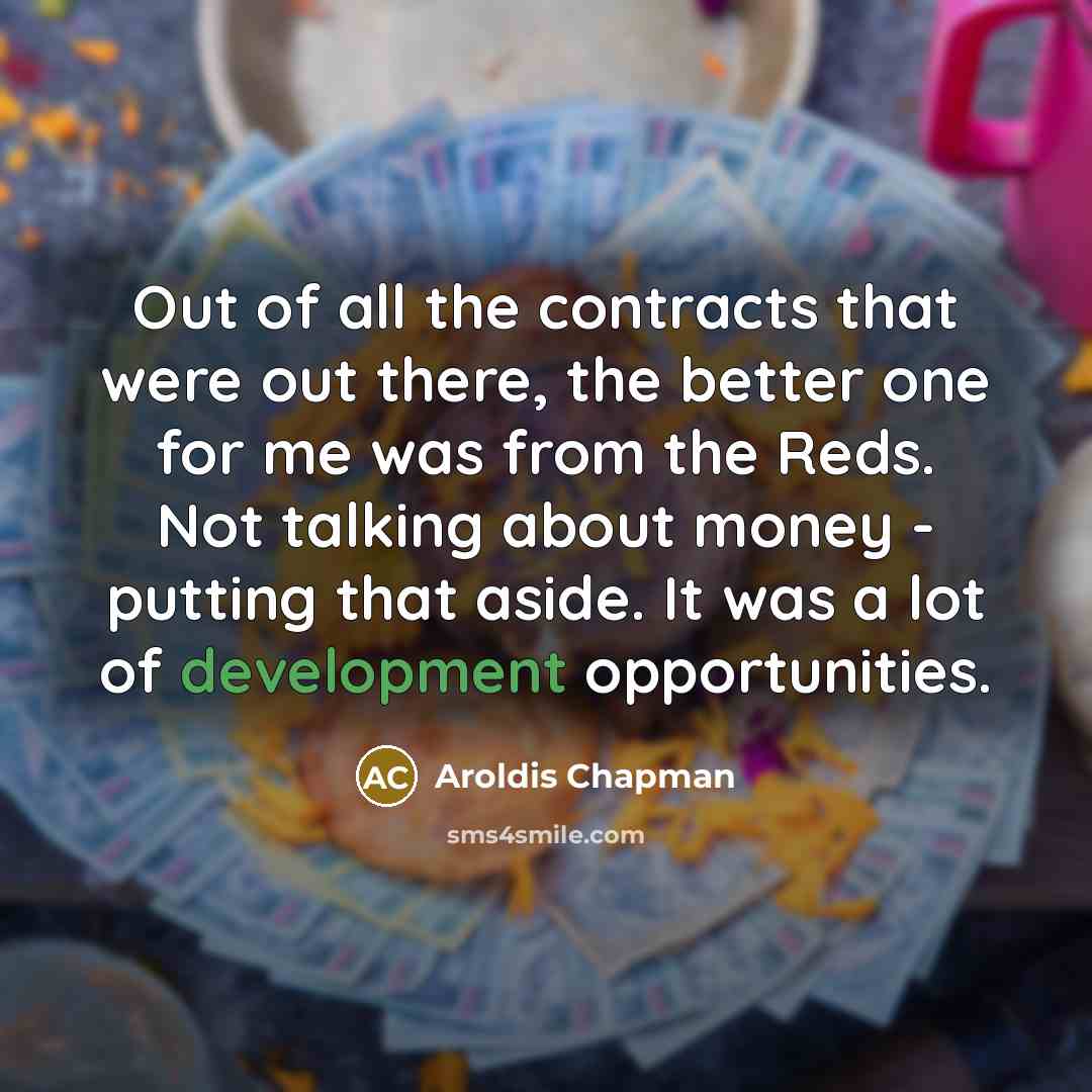 “Out of all the contracts that were out there, the…” quote by Aroldis Chapman