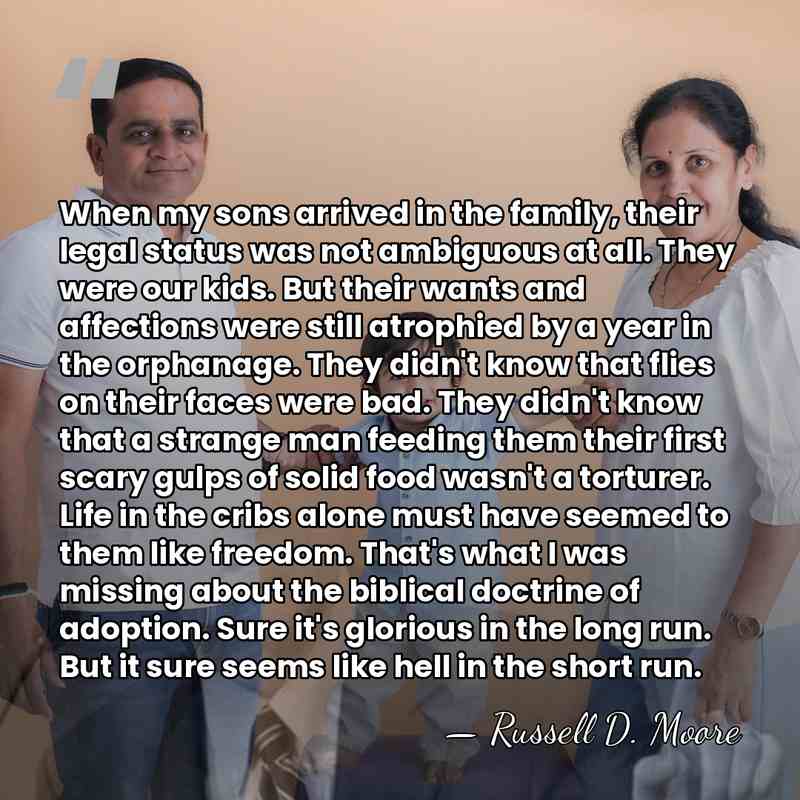 When my sons arrived in the family, their legal status was not&hellip; - Russell D. Moore