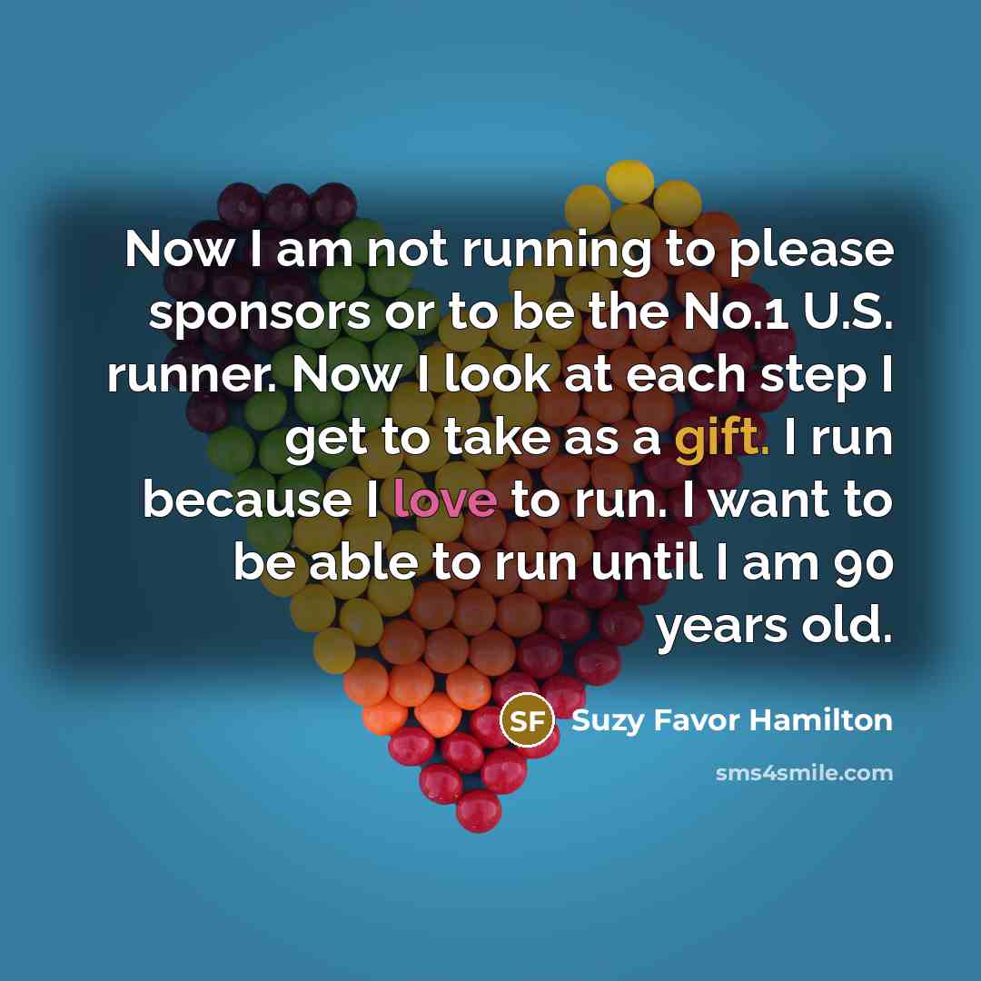 “Now I am not running to please sponsors or to…” quote by Suzy Favor Hamilton