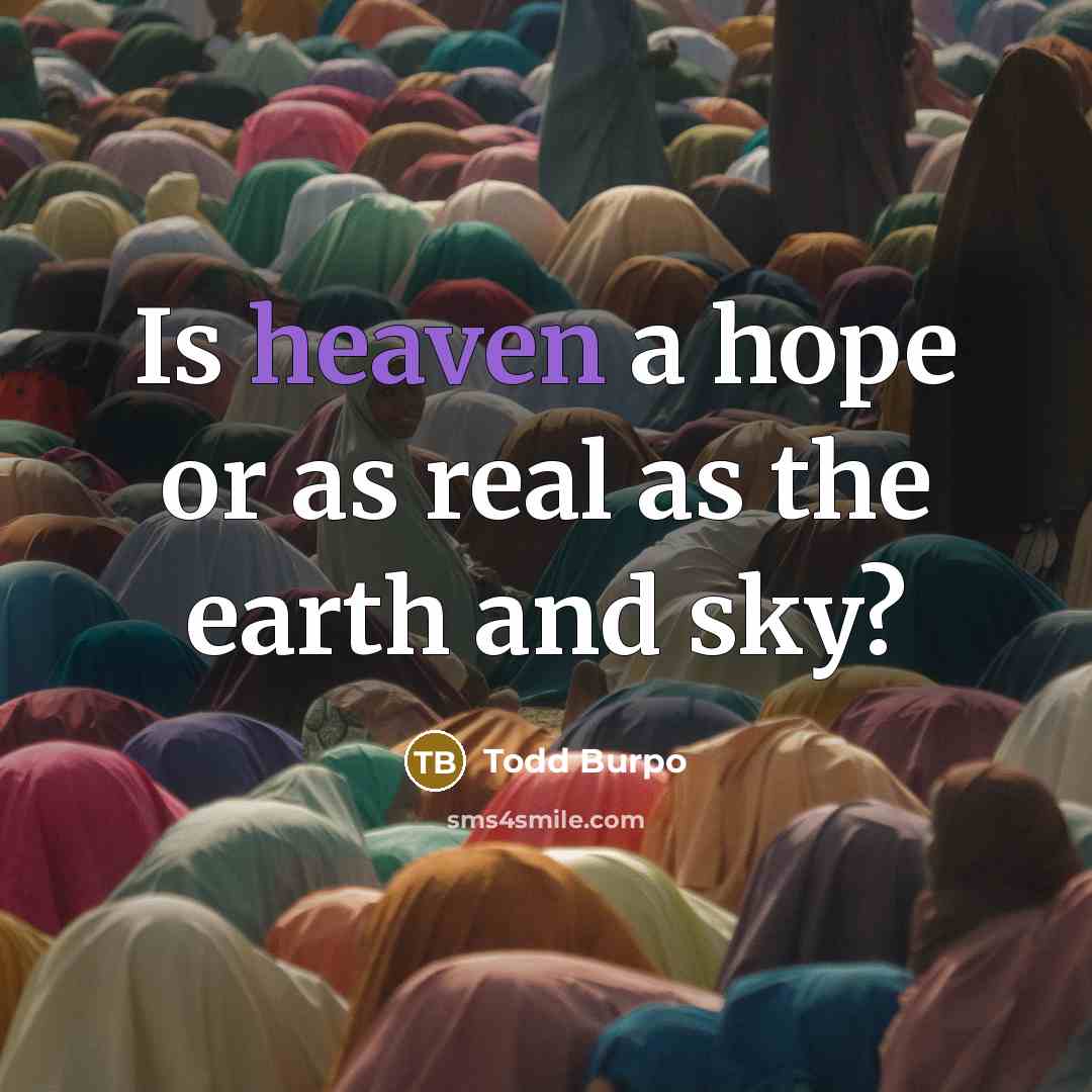 “Is heaven a hope or as real as the earth…” quote by Todd Burpo