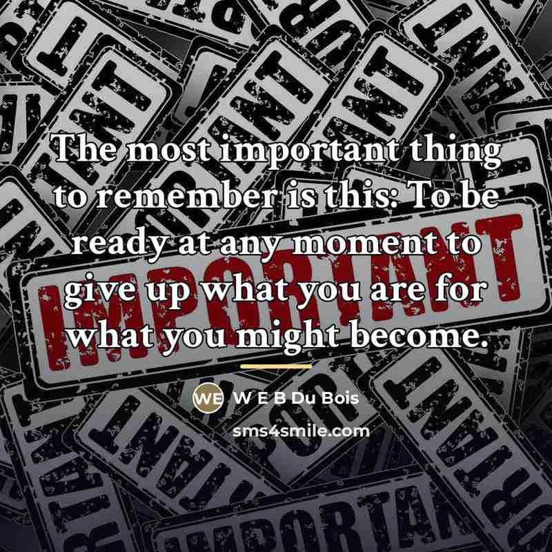 “The most important thing to remember is this: To be…” quote by Anonymous