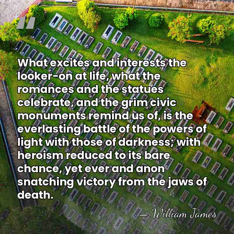 What excites and interests the looker-on at life, what the romances and&hellip; - William James