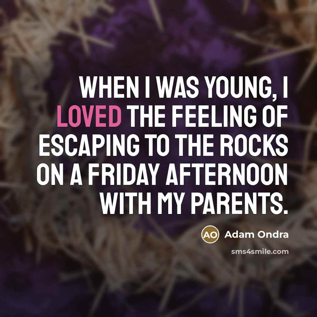 “When I was young, I loved the feeling of escaping…” quote by Adam Ondra