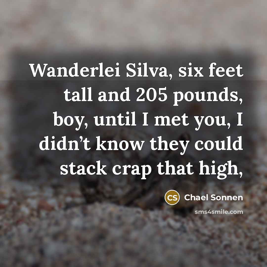 “Wanderlei Silva, six feet tall and 205 pounds, boy, until…” quote by Chael Sonnen