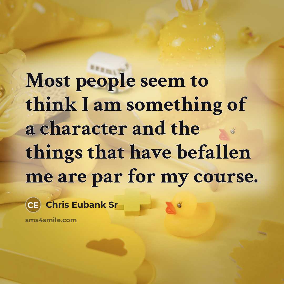 “Most people seem to think I am something of a…” quote by Chris Eubank Sr