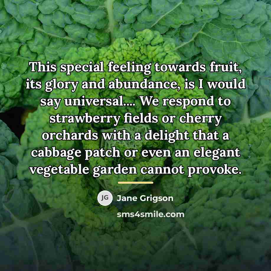 “This special feeling towards fruit, its glory and abundance, is…” quote by Jane Grigson