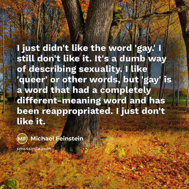 “I just didn't like the word 'gay.' I still don't…” quote by Michael Feinstein