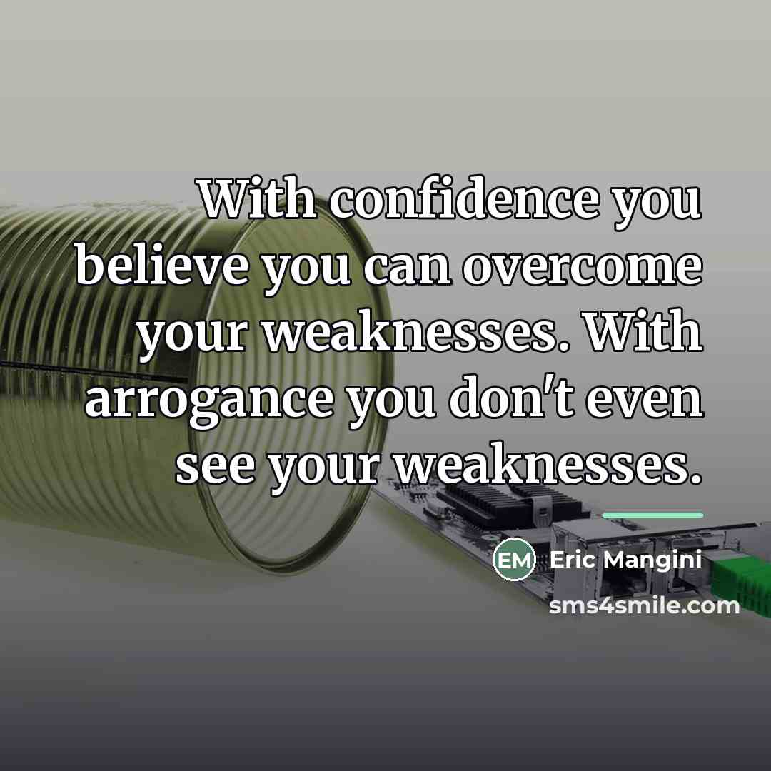 “With confidence you believe you can overcome your weaknesses. With…” quote by Eric Mangini