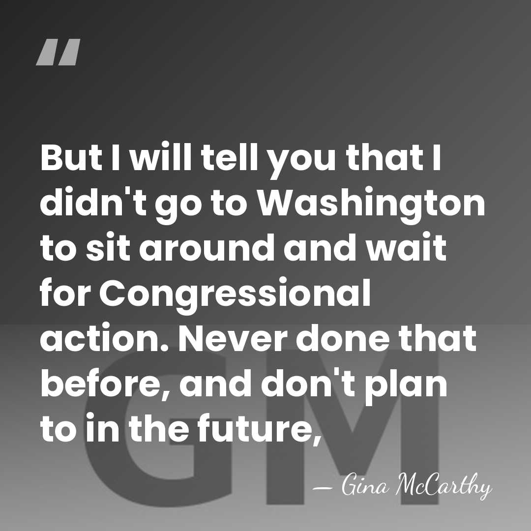 But I will tell you that I didn't go to Washington to&hellip; - Gina McCarthy