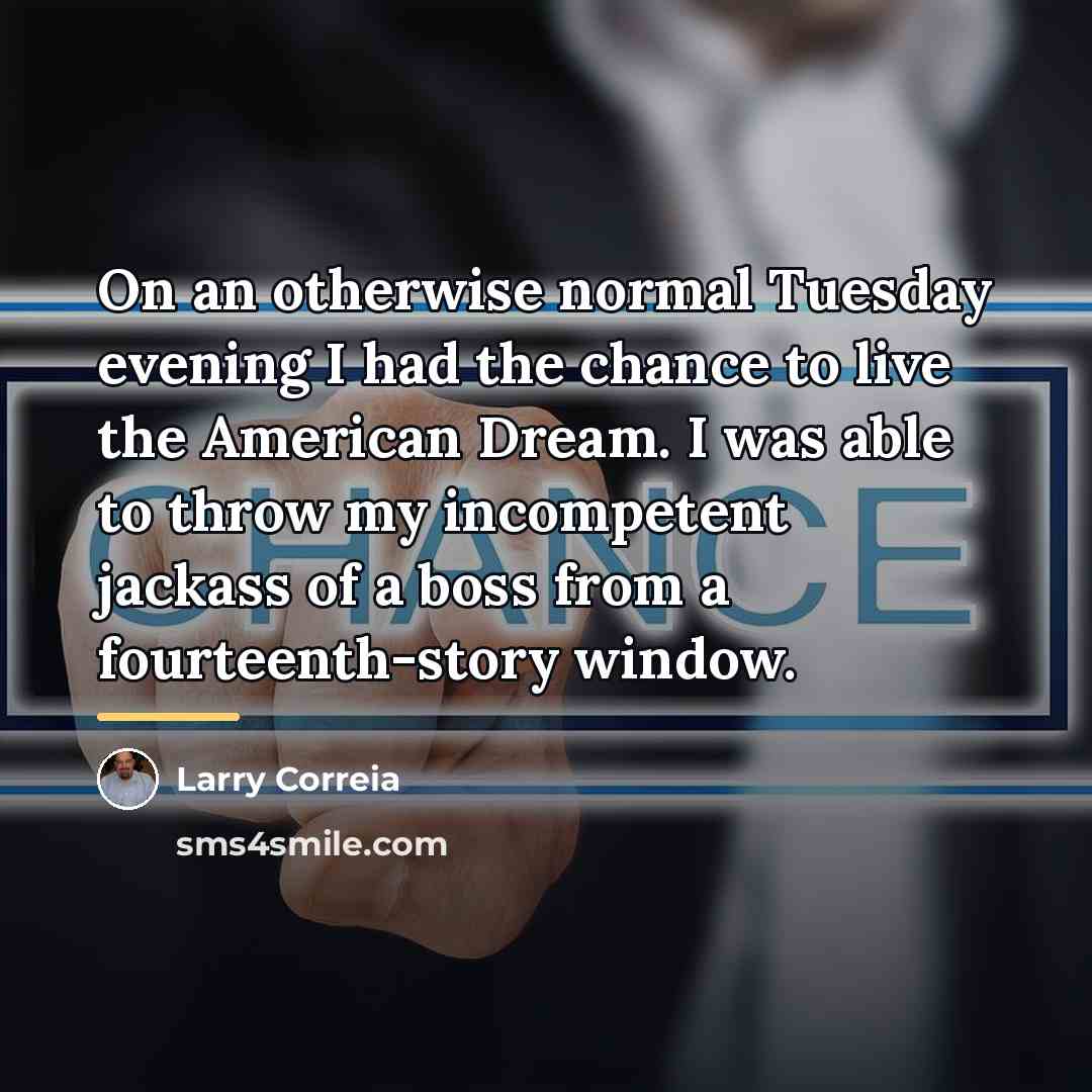 “On an otherwise normal Tuesday evening I had the chance…” quote by Larry Correia