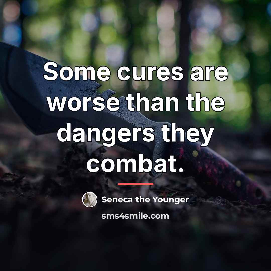 “Some cures are worse than the dangers they combat.…” quote by Seneca the Younger