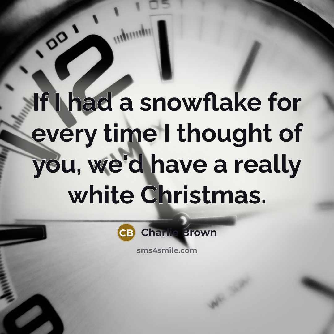 “If I had a snowflake for every time I thought…” quote by Charlie Brown