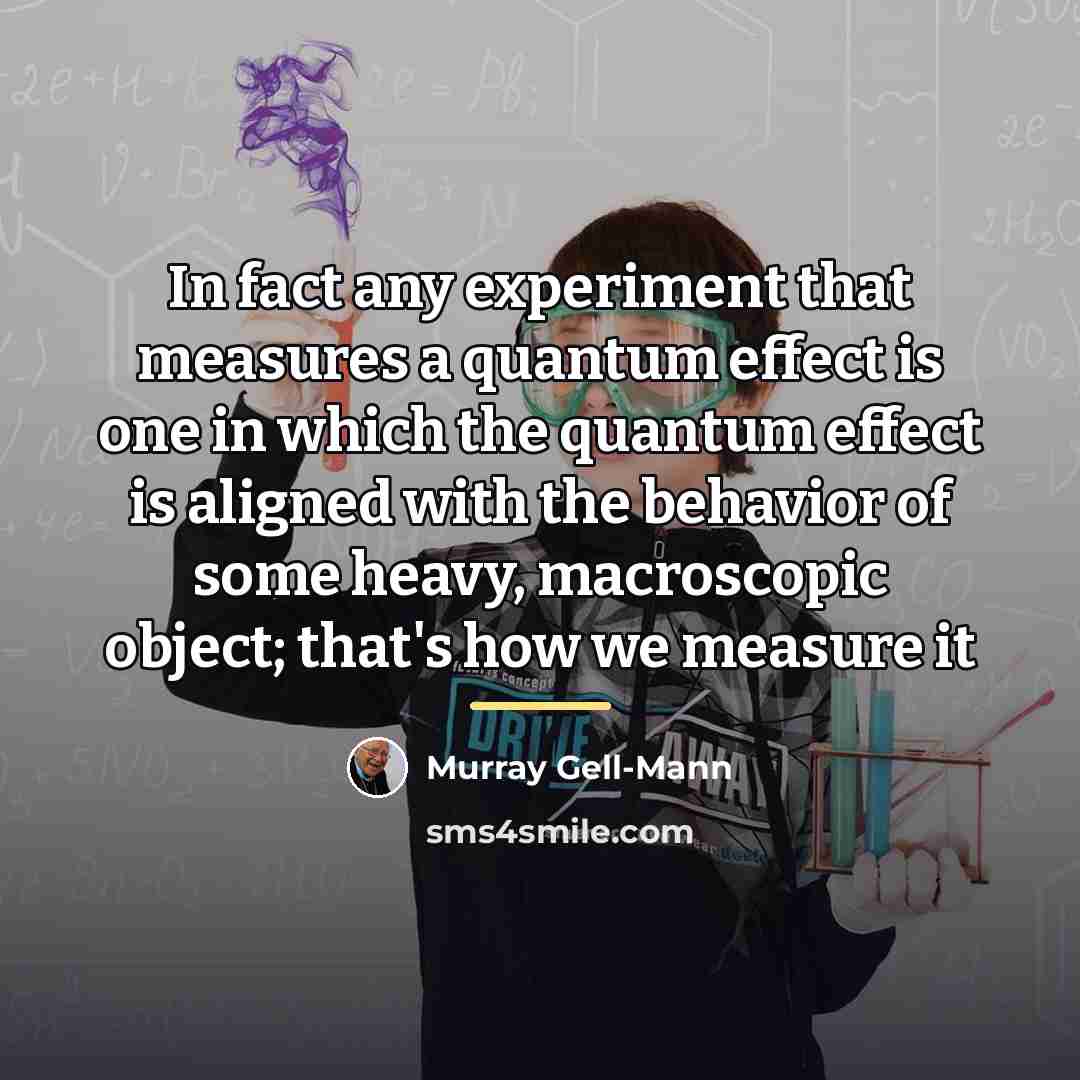 “In fact any experiment that measures a quantum effect is…” quote by Murray Gell-Mann