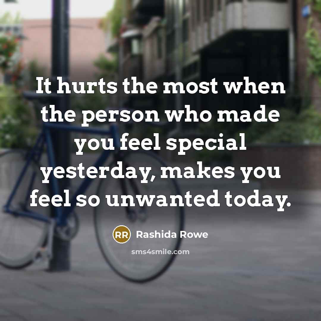“It hurts the most when the person who made you…” quote by Rashida Rowe