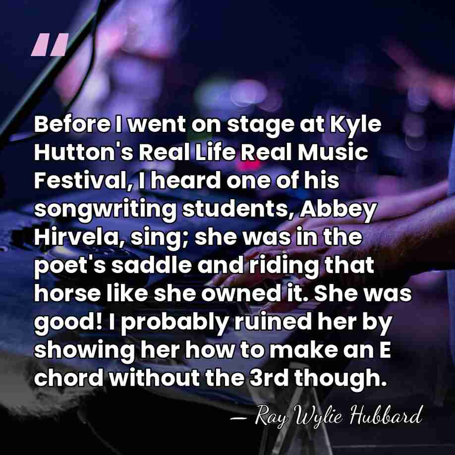 Before I went on stage at Kyle Hutton's Real Life Real Music&hellip; - Ray Wylie Hubbard