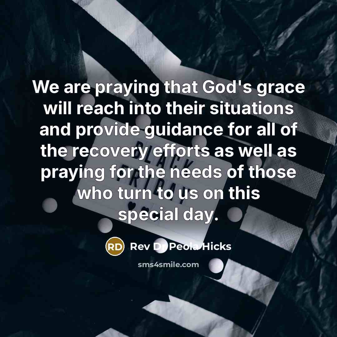 “We are praying that God's grace will reach into their…” quote by Rev Dr Peola Hicks