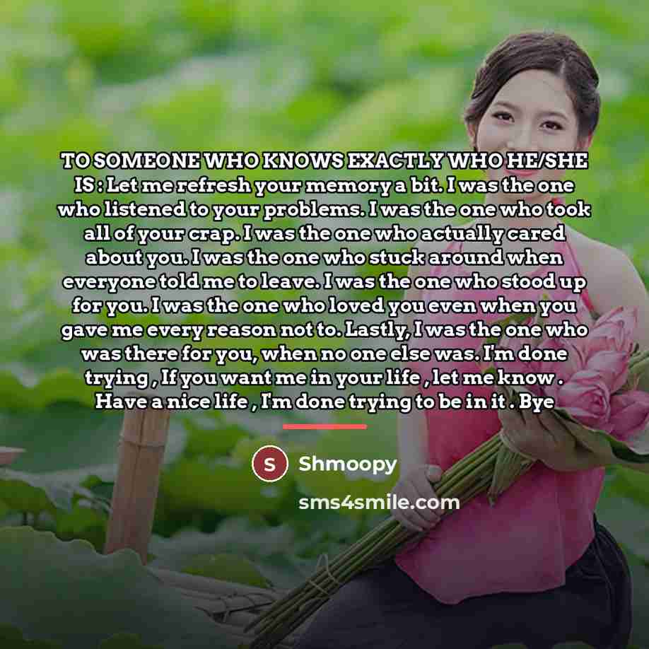 “TO SOMEONE WHO KNOWS EXACTLY WHO HE/SHE IS : Let…” quote by Shmoopy
