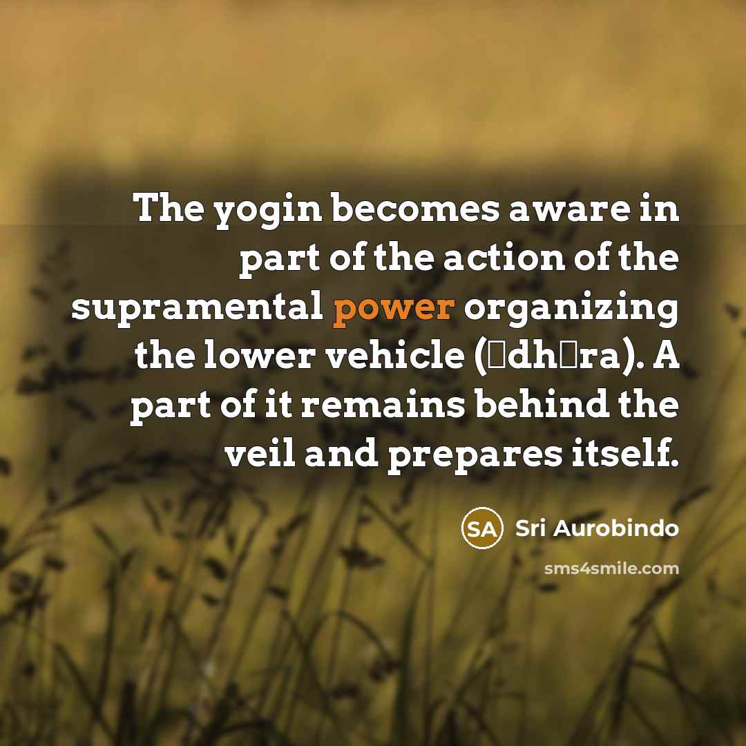 “The yogin becomes aware in part of the action of…” quote by Sri Aurobindo