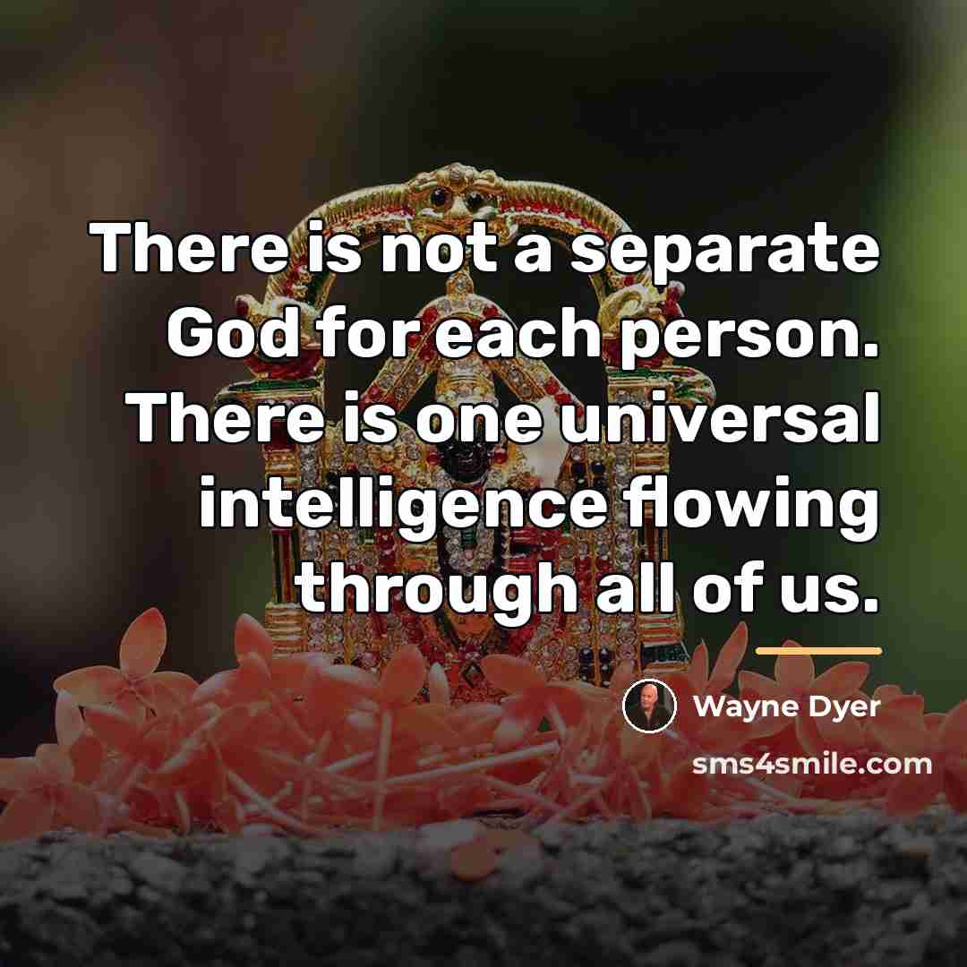 “There is not a separate God for each person. There…” quote by Wayne Dyer