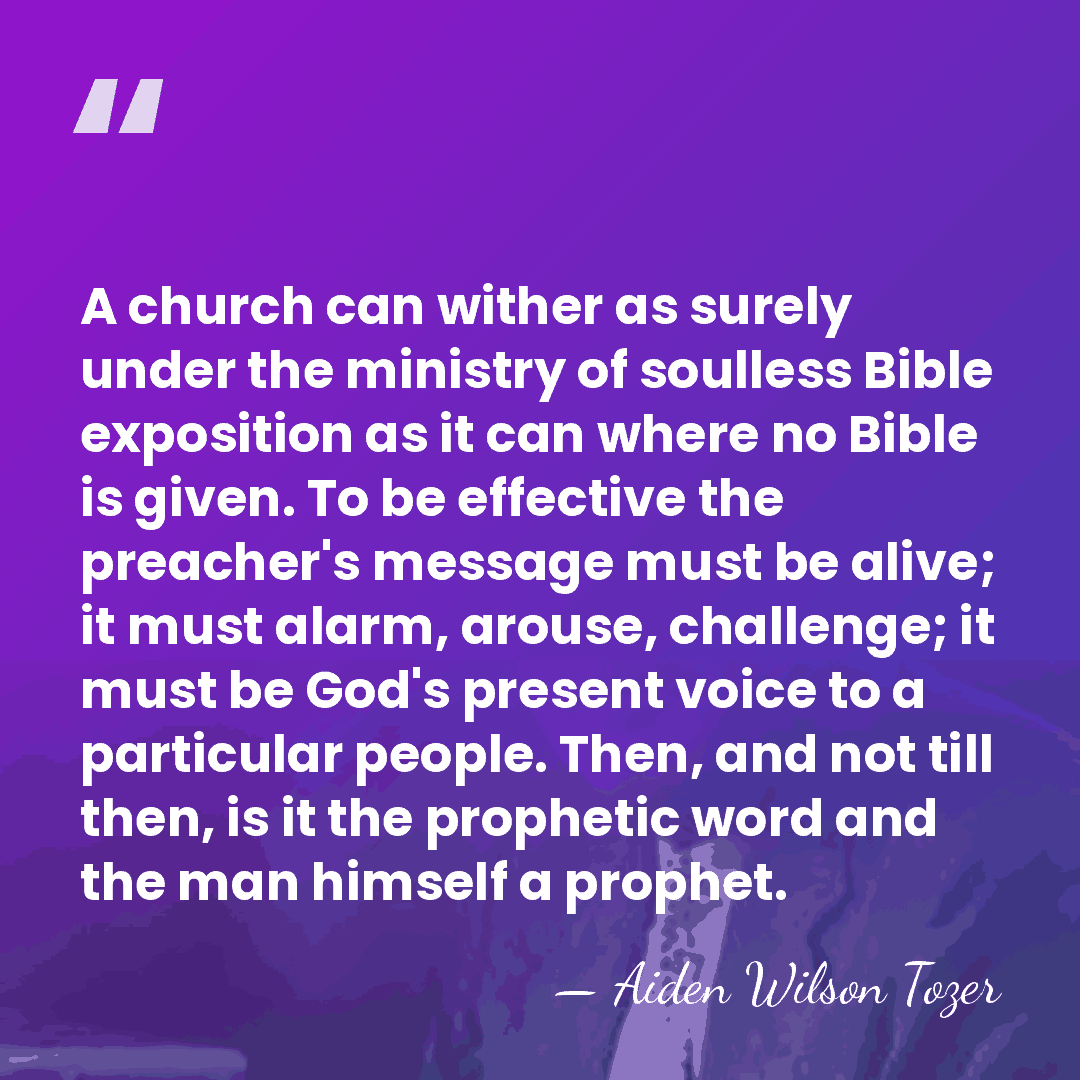 A church can wither as surely under the ministry of soulless Bible&hellip; - Aiden Wilson Tozer