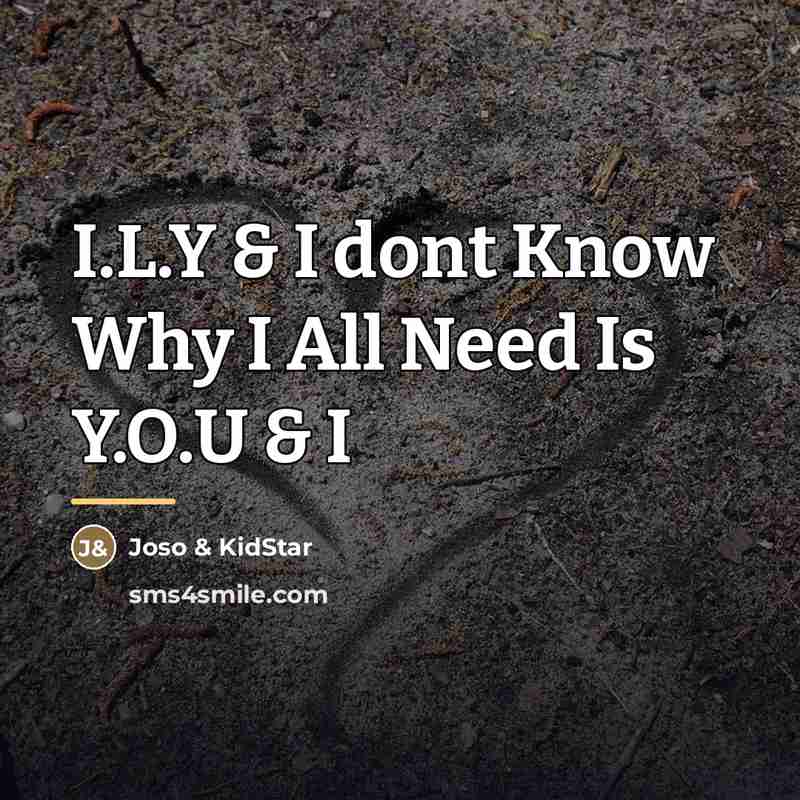 “I.L.Y & I dont Know Why I All Need Is…” quote by Joso & KidStar