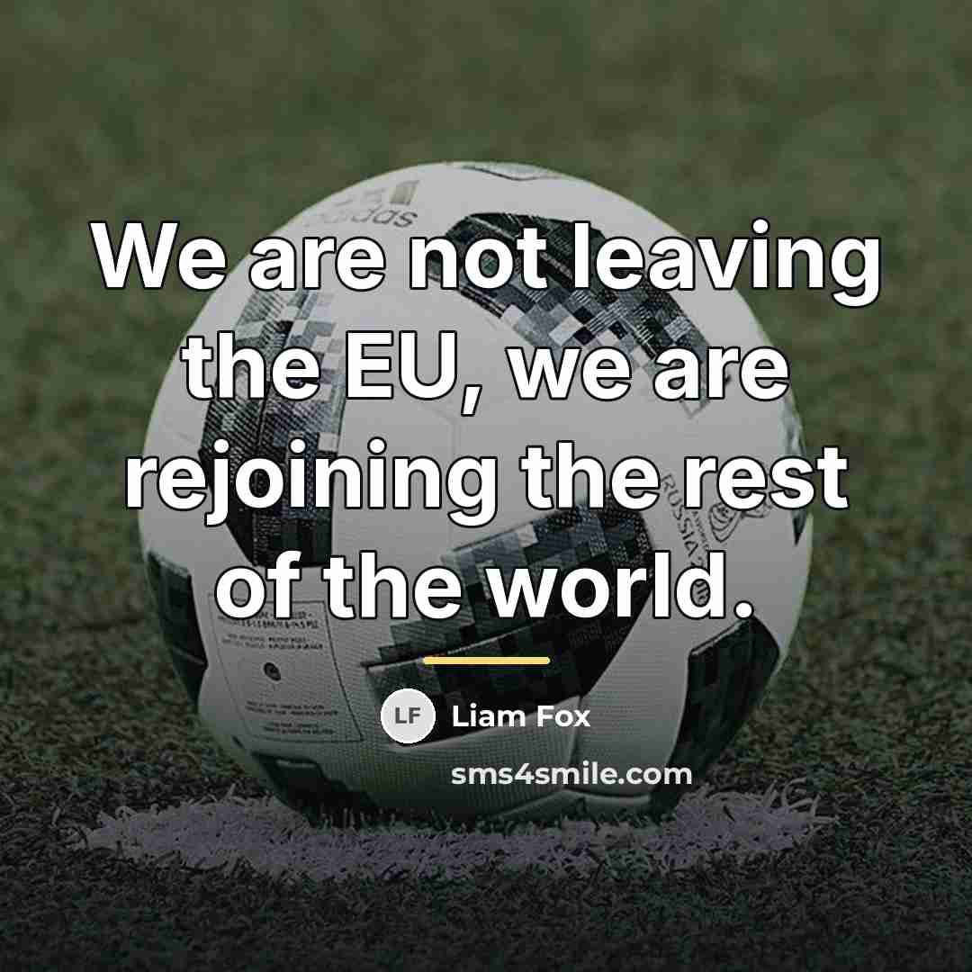 “We are not leaving the EU, we are rejoining the…” quote by Liam Fox