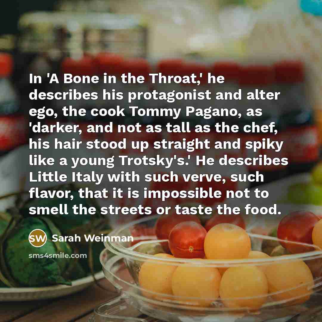 “In 'A Bone in the Throat,' he describes his protagonist…” quote by Sarah Weinman