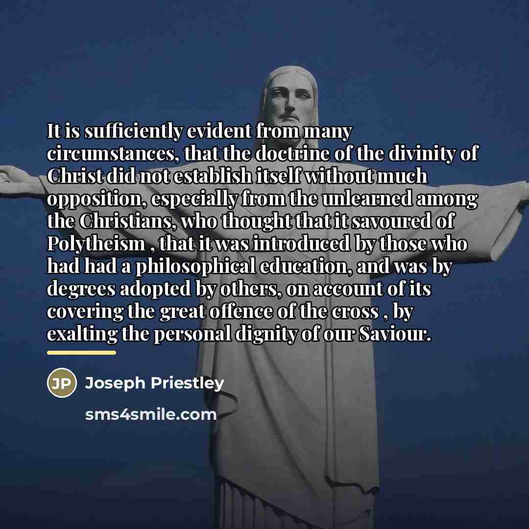 “It is sufficiently evident from many circumstances, that the doctrine…” quote by Joseph Priestley