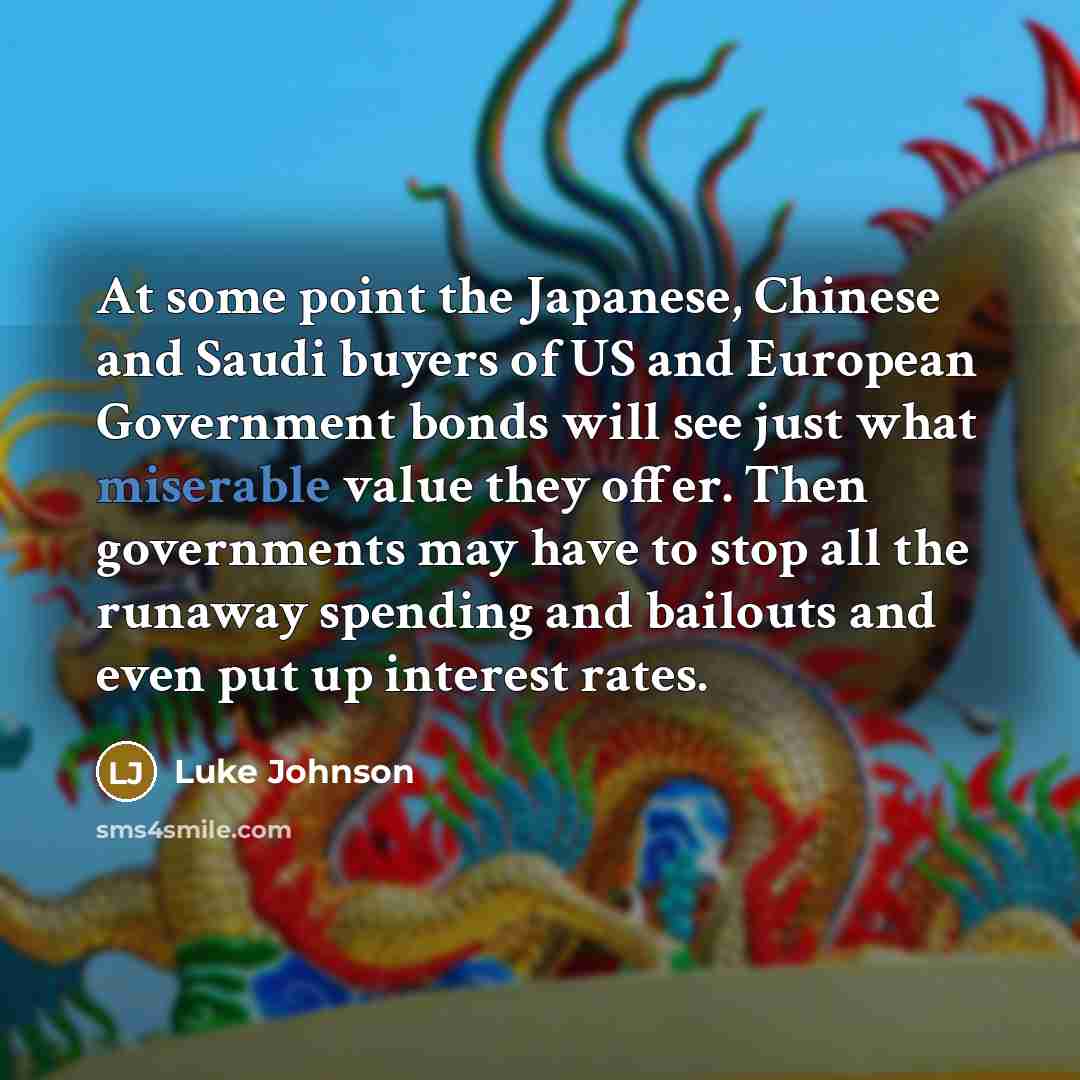 “At some point the Japanese, Chinese and Saudi buyers of…” quote by Luke Johnson