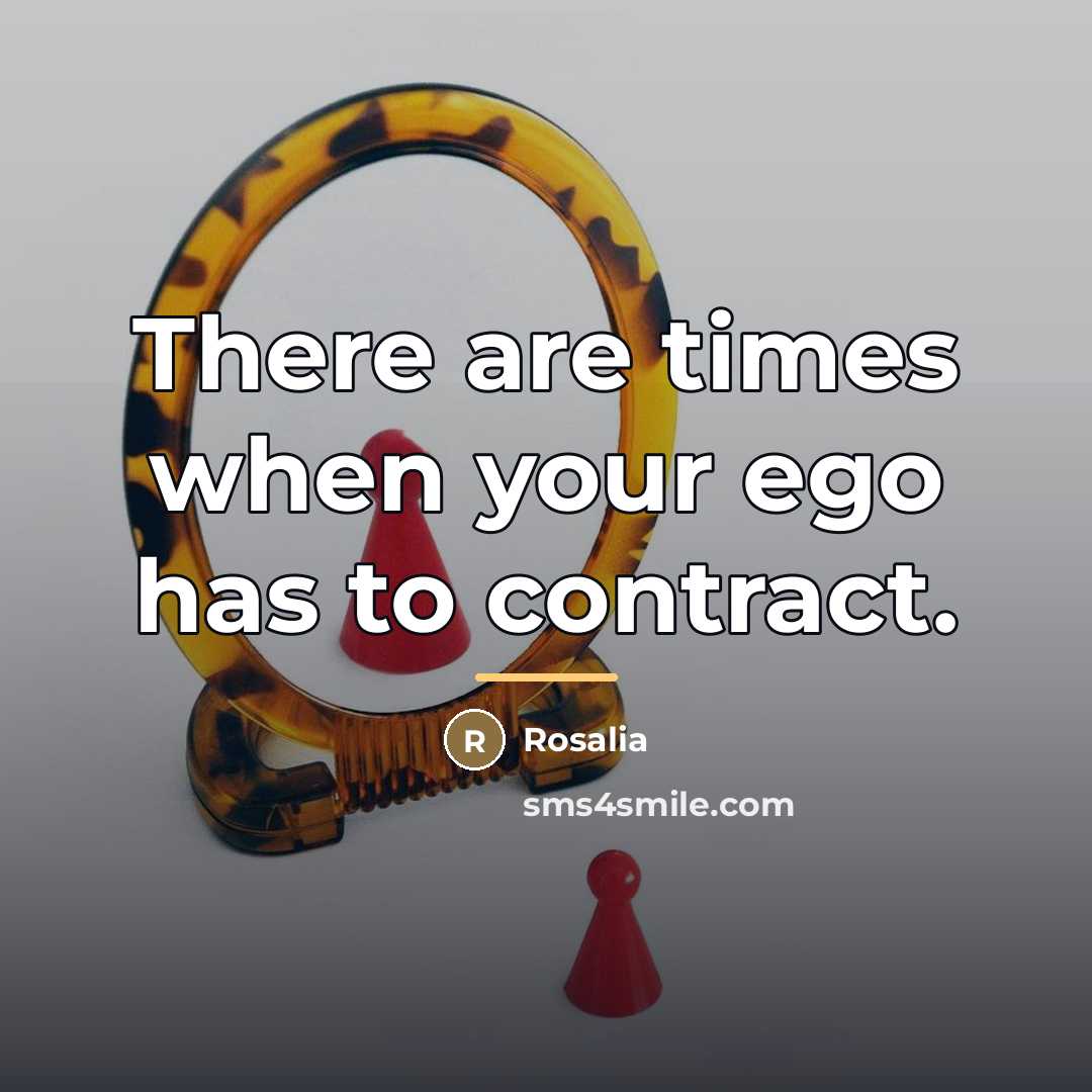 “There are times when your ego has to contract.…” quote by Rosalia