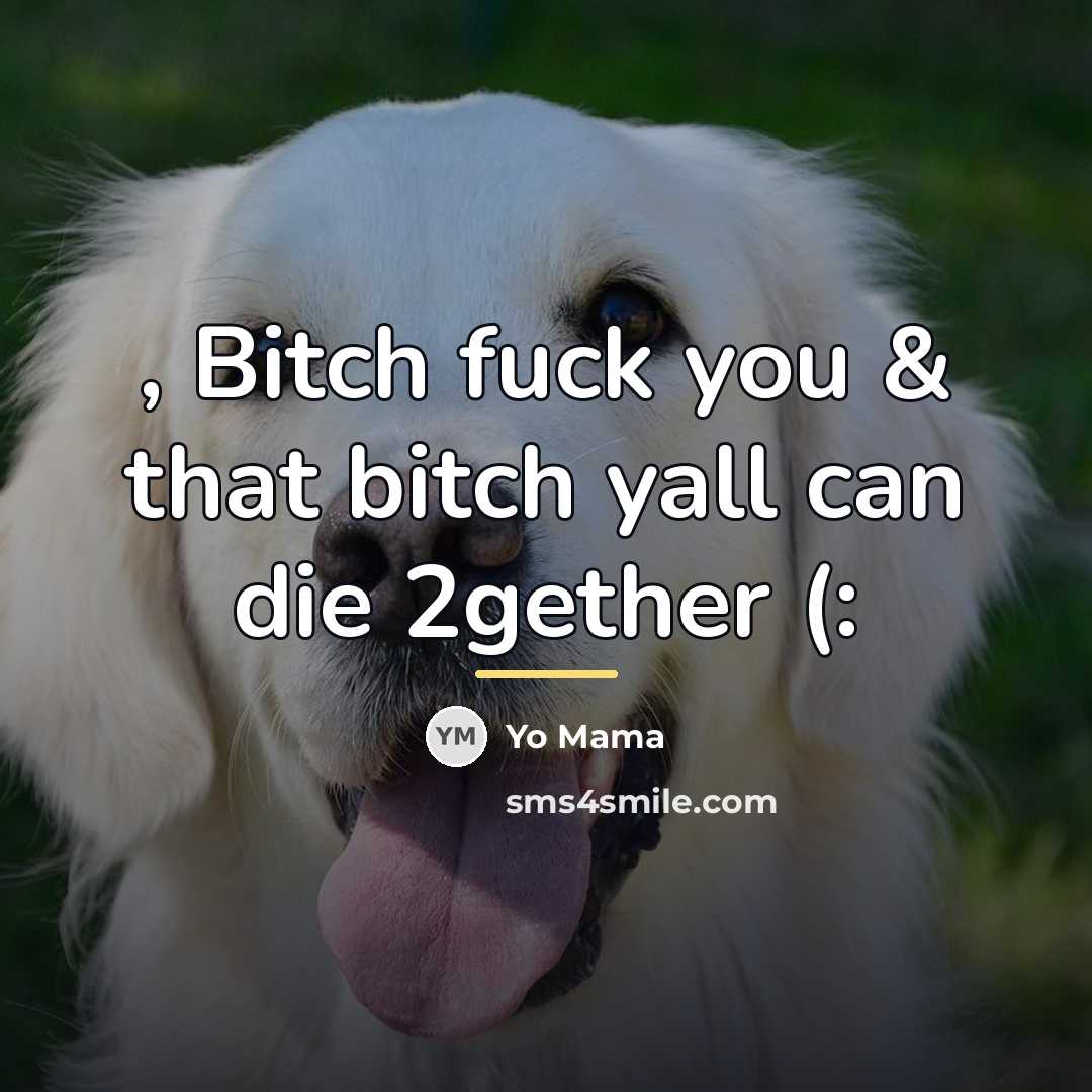 “, Bitch fuck you & that bitch yall can die…” quote by Yo Mama