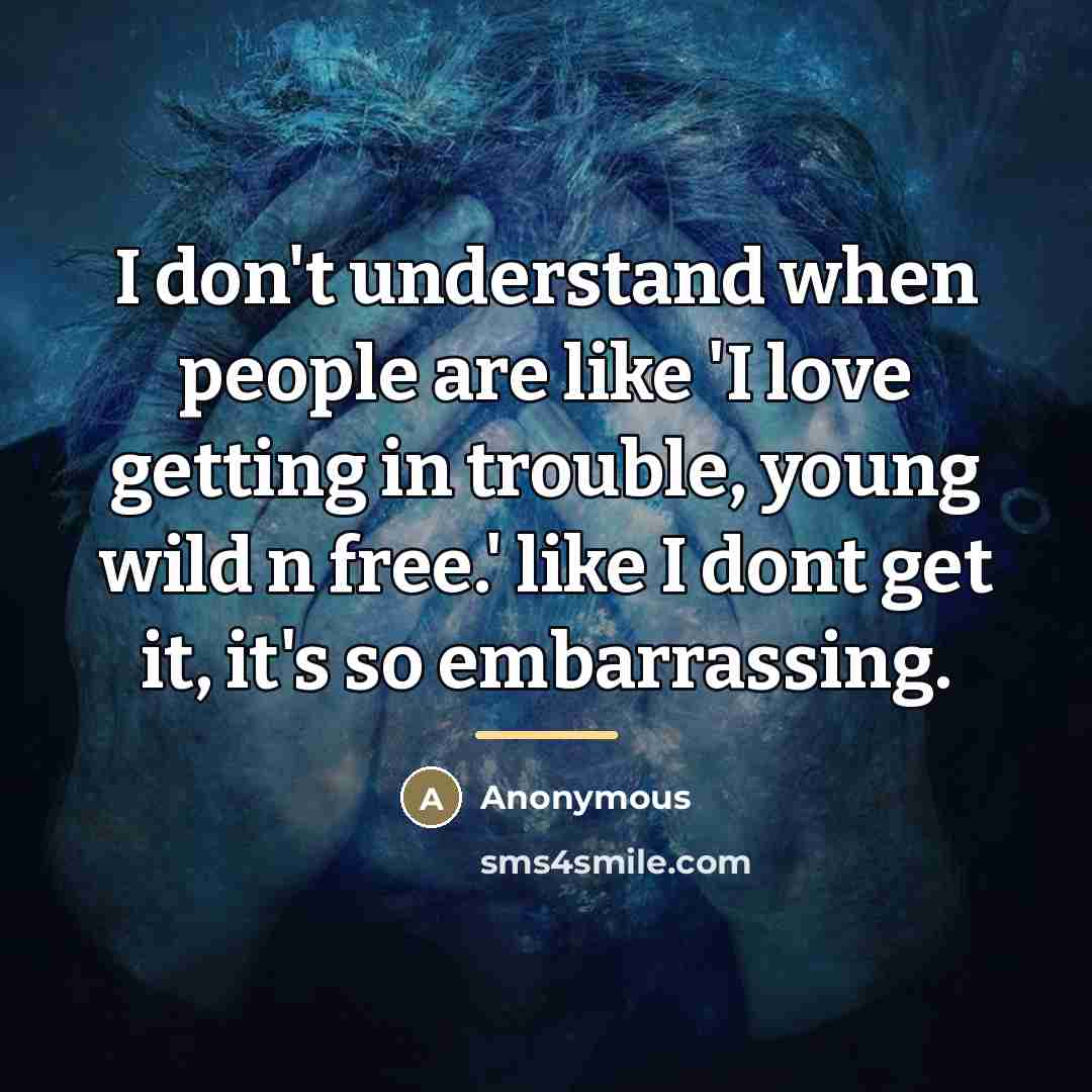 “I don't understand when people are like 'I love getting…” quote by Anonymous