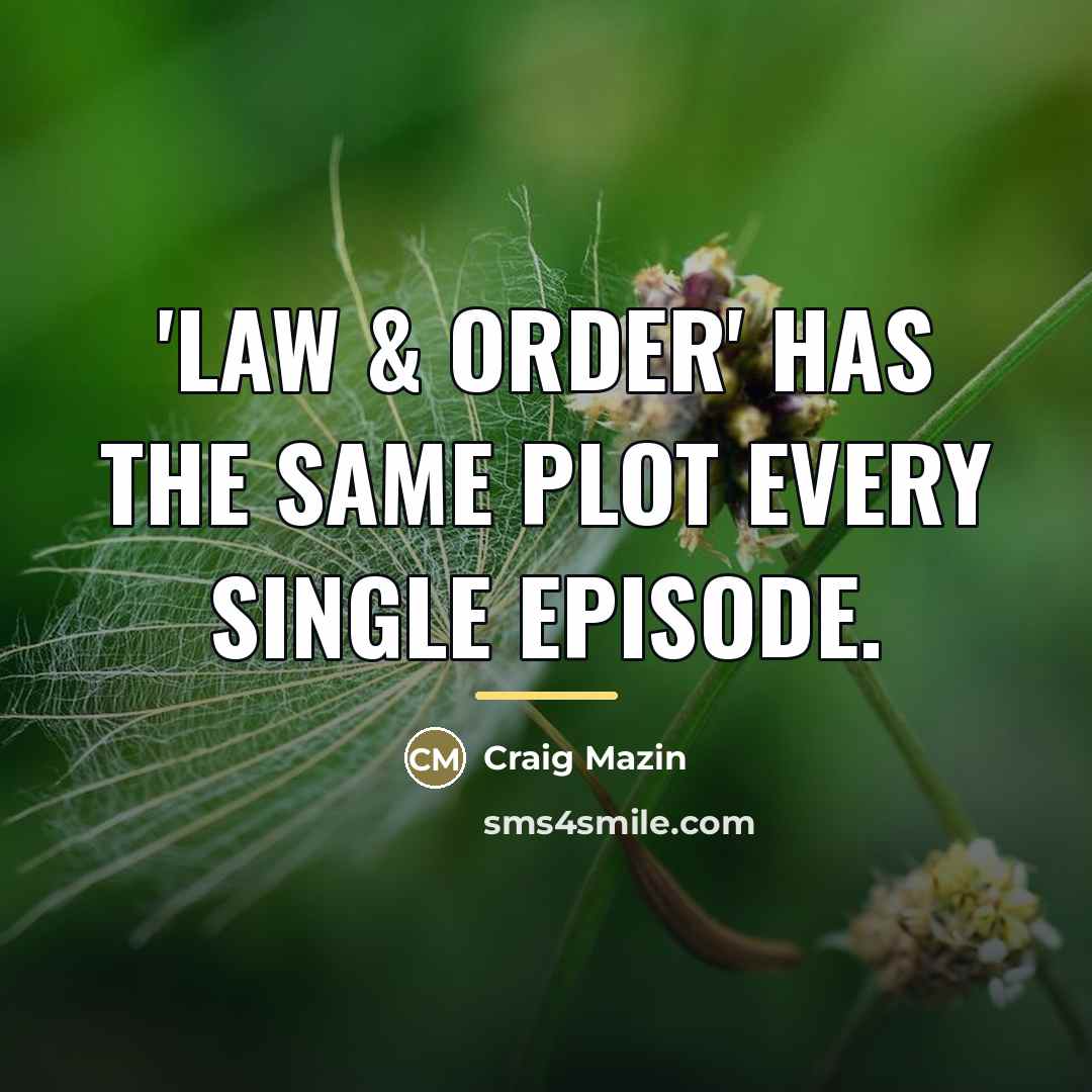 “'Law & Order' has the same plot every single episode.…” quote by Craig Mazin