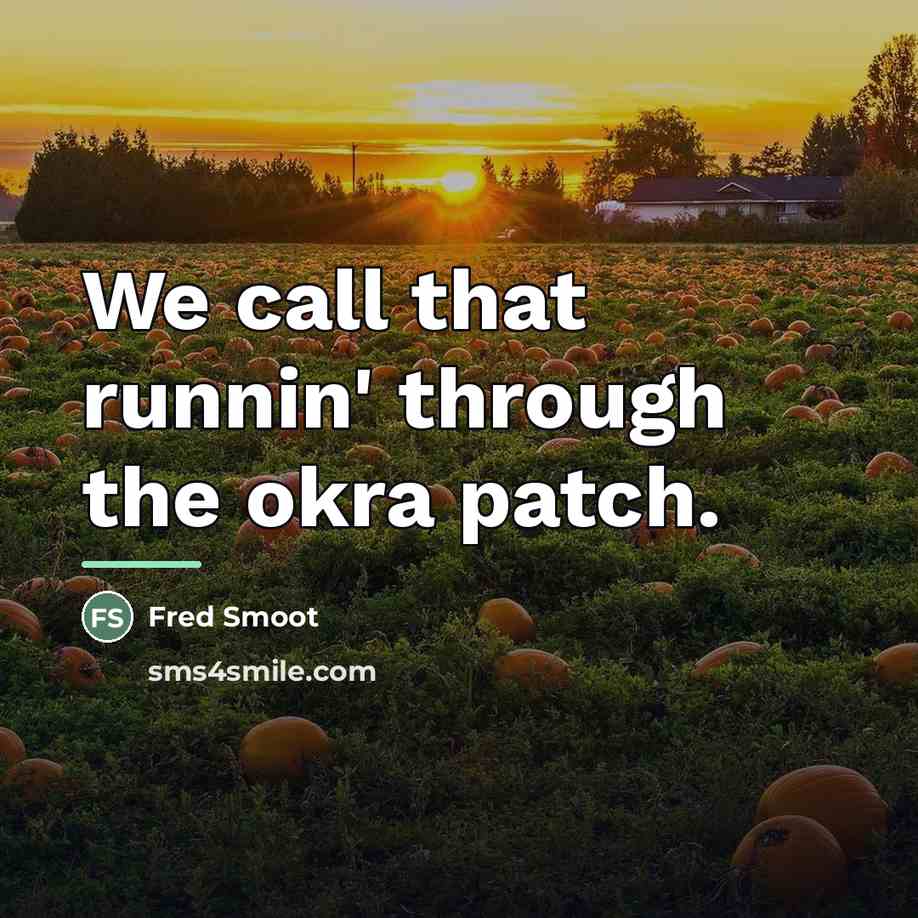 “We call that runnin' through the okra patch.…” quote by Fred Smoot