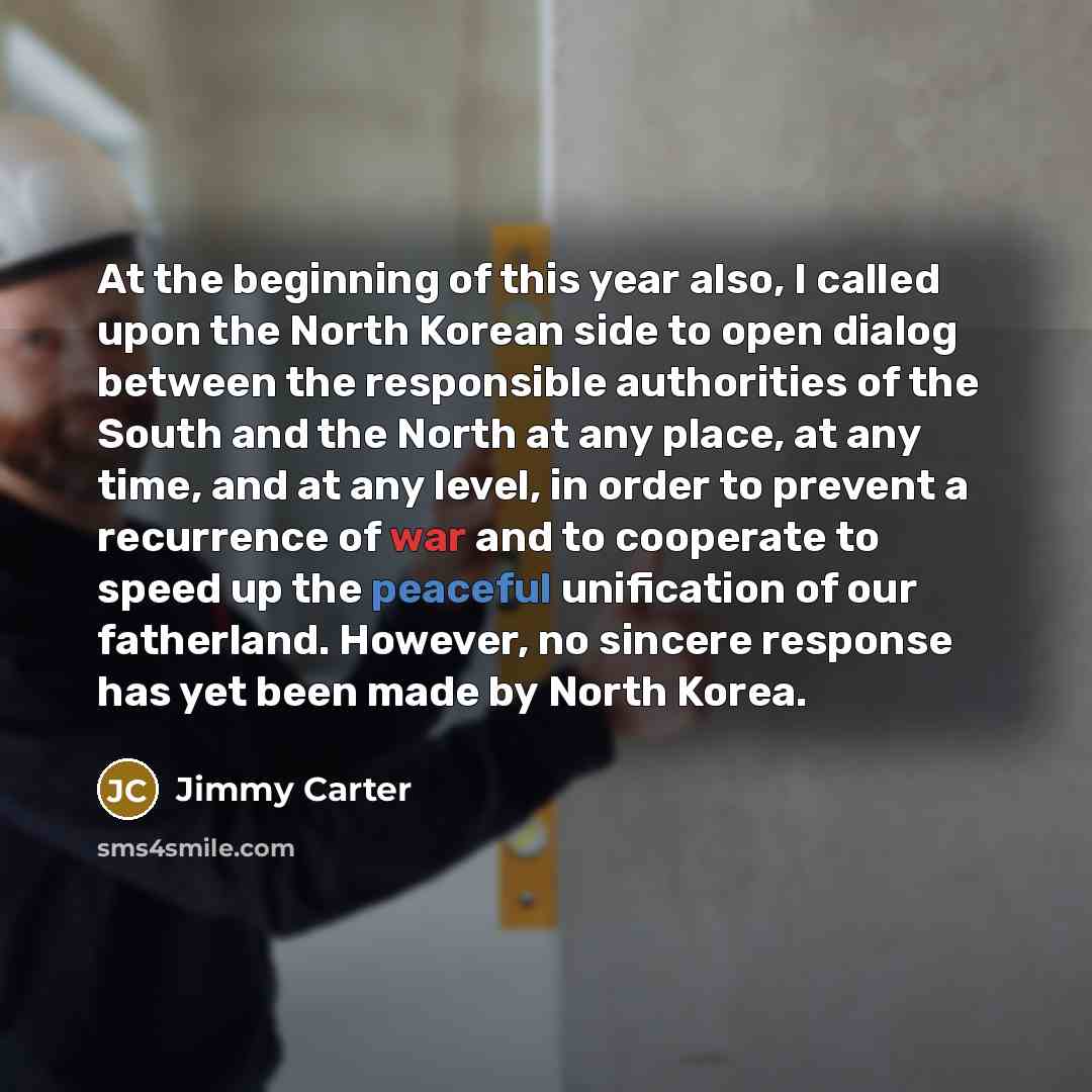 “At the beginning of this year also, I called upon…” quote by Jimmy Carter