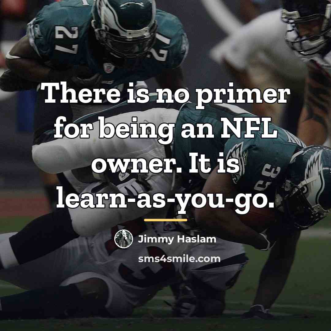 “There is no primer for being an NFL owner. It…” quote by Jimmy Haslam