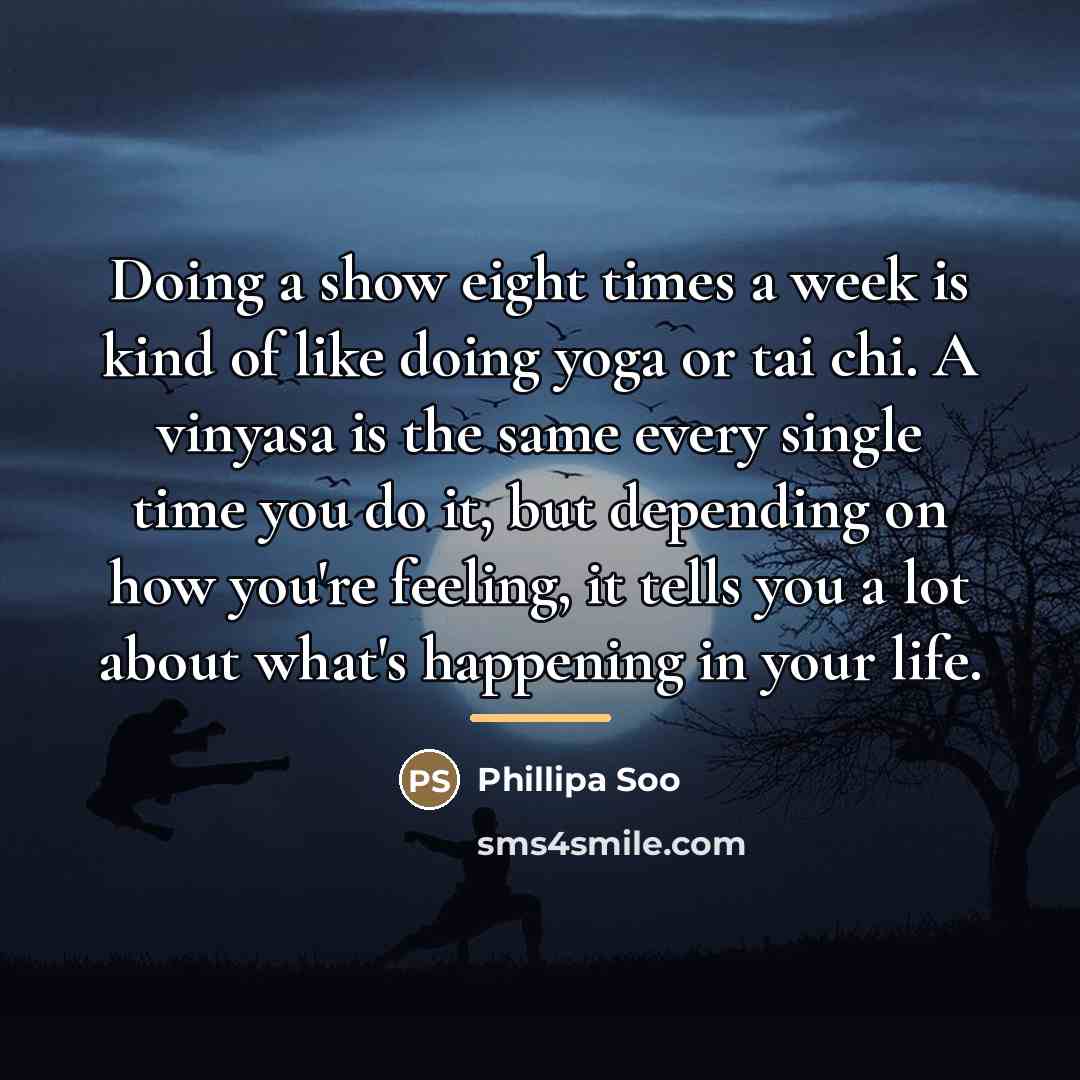 “Doing a show eight times a week is kind of…” quote by Phillipa Soo