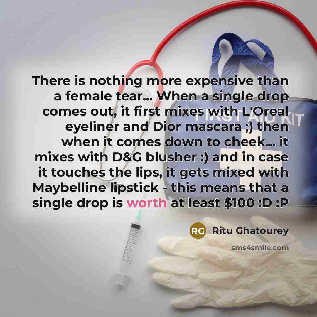 “There is nothing more expensive than a female tear... When…” quote by Ritu Ghatourey